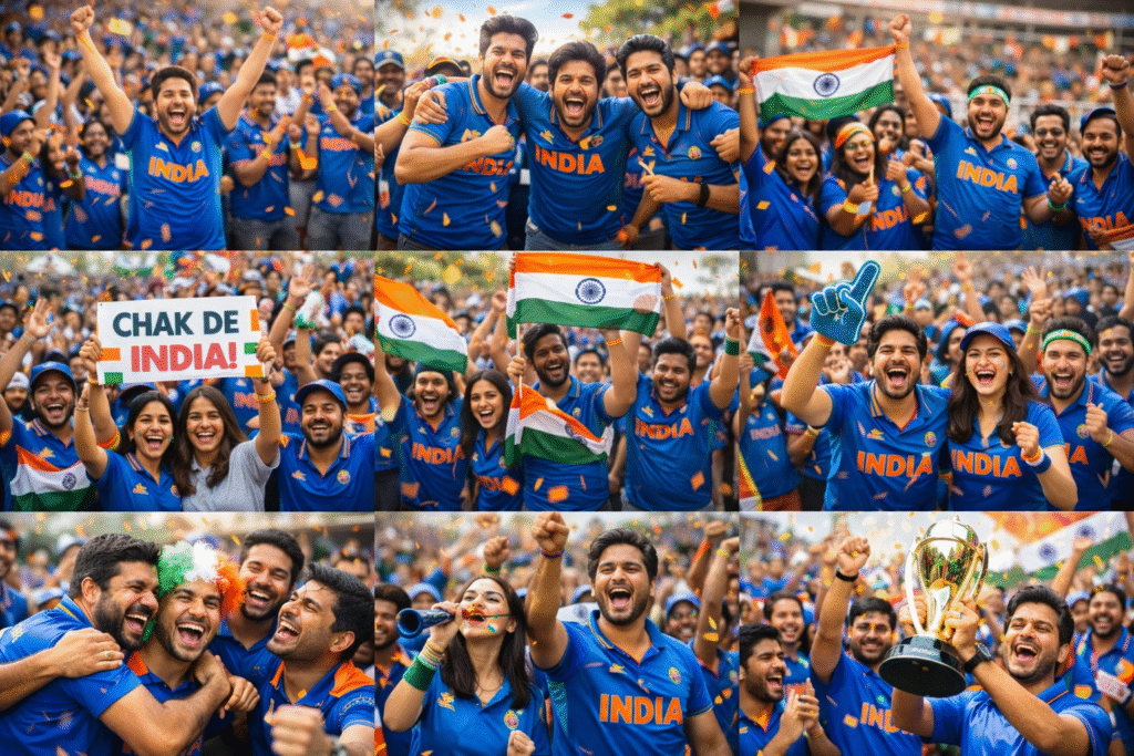 cricket fans celebrate with pride